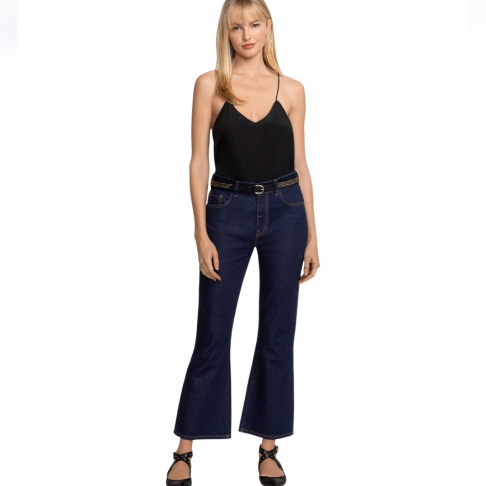 NWT JOHNNY WAS Marseille Baby Boot Flare Dark Denim Jeans 31